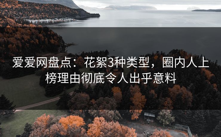 爱爱网盘点：花絮3种类型，圈内人上榜理由彻底令人出乎意料