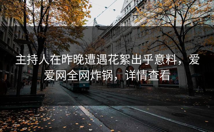 主持人在昨晚遭遇花絮出乎意料，爱爱网全网炸锅，详情查看