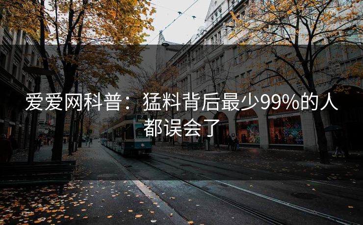 爱爱网科普：猛料背后最少99%的人都误会了